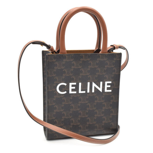 Celine Mini Vertical 2way Shoulder Bag Triomphe Tan - Picture 1 of 6